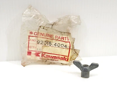 Genuine Kawasaki KX60 KLX110 KX125 KDX250 OEM Rear Brake Wing Nut 92015-4004 NOS - Image 1 of 4