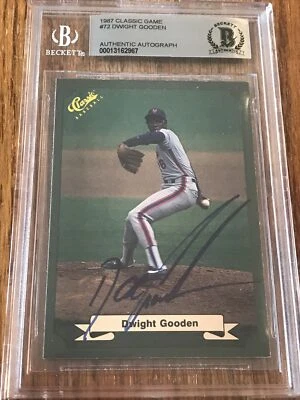 SIGNED AUTOGRAPH DWIGHT DOC GOODEN 1987 Classic #72 BAS Beckett Certified Mets - Image 1 of 4