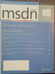 2017 DECEMBER MSDN MAGAZINE - Connect(); Special Issue - Picture 1 of 2