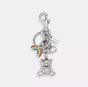 Coach rainbow Bear bag charm keychain NWT CM836 - Picture 1 of 2