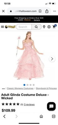 Glinda (Wicked) Costume - Adult Women’s, Size Medium - Image 1 of 4