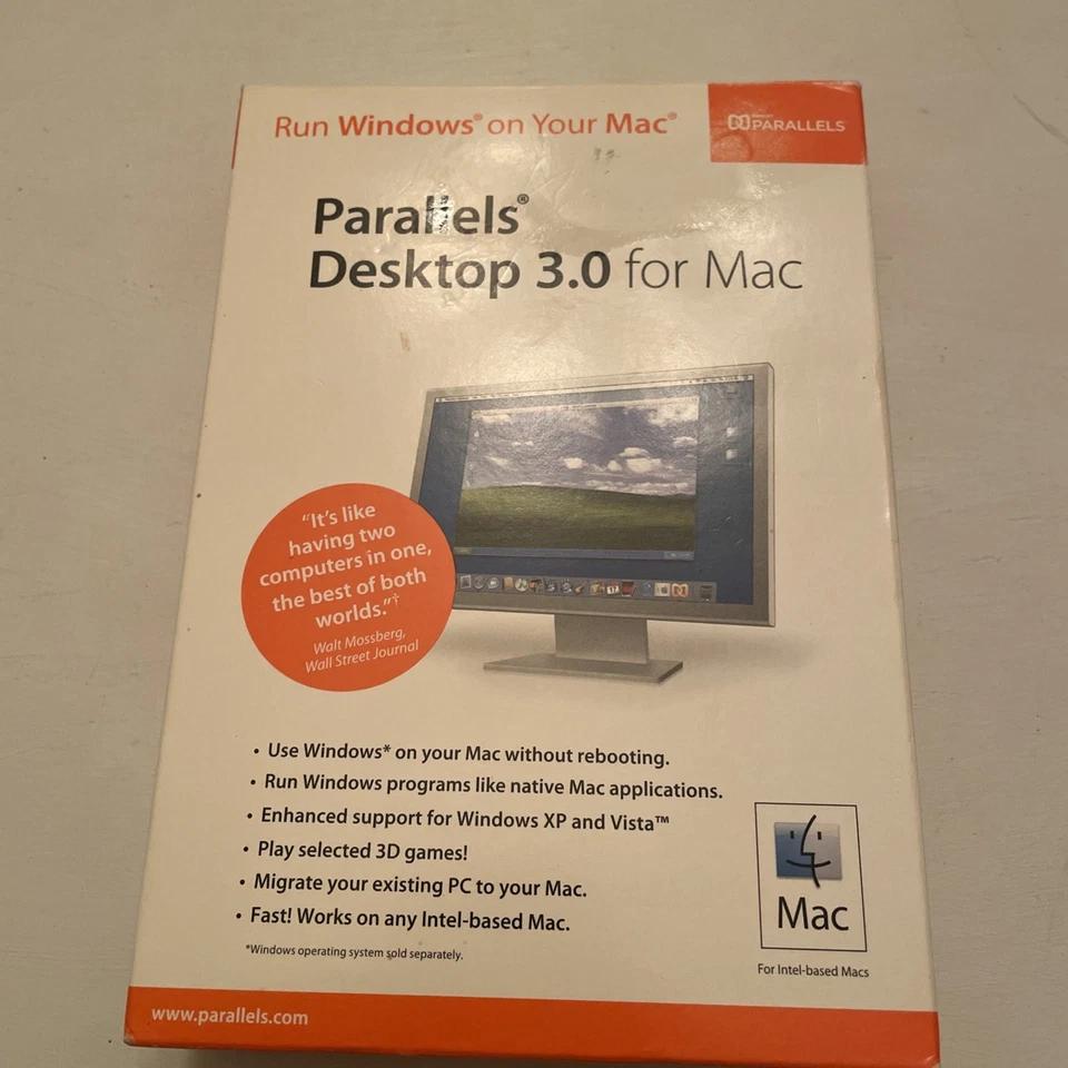 Parallels Desktop 3.0 for Mac, 2007, Brand New SEALED - Image 1 of 2