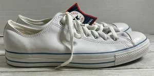 Converse Leather All-Star The Original Unisex Hombre’s 12 Mujer’s 14 Blanco NUEVO - Imagen 1 de 11