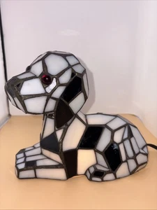 Tiffany’ Style Stained Glass Bobble Head Dalmatian Dog Puppy Night Light Lamp - Picture 1 of 5