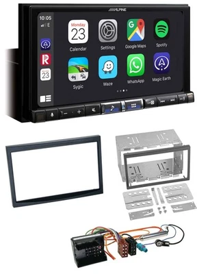 Alpine 2DIN DAB USB MP3 Bluetooth Autoradio für Peugeot 207 307 Expert Partner s - Bild 1 von 4