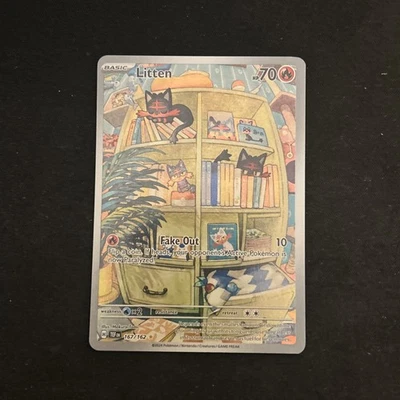 Litten Illustration Rare SV05: Temporal Forces TEF Fire  167/162   - Image 1 of 2