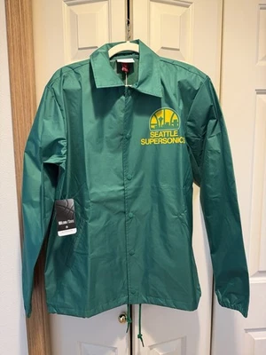 Mitchell & Ness Coaches Windbreaker Seattle SuperSonics Sz M - Image 1 of 4