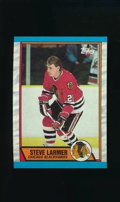 1989-90 Topps #179 Steve Larmer * Right Wing * Chicago Blackhawks * NM * - Image 1 of 2