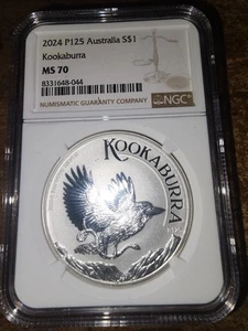 2024 P 125 Australia Kookaburra NGC MS70 125th anniversary of Perth Mint Privy - Picture 1 of 6