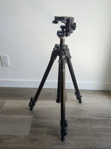 Manfrotto Video Tripod 055B With Fluid Pan / Tilt Head 3126 Adjust Drag - Picture 1 of 7