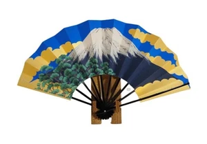 Kyoto Sensu Ventilatore Decorativo Doppio Lato, Mt. Fuji/Fiori di ciliegio, con ventaglio st - Foto 1 di 2