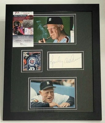 SPARKY ANDERSON AUTOGRAPHED AUTHENTIC Signed FRAMED MLB TIGERS Photo PSA JSA COA - Image 1 of 3