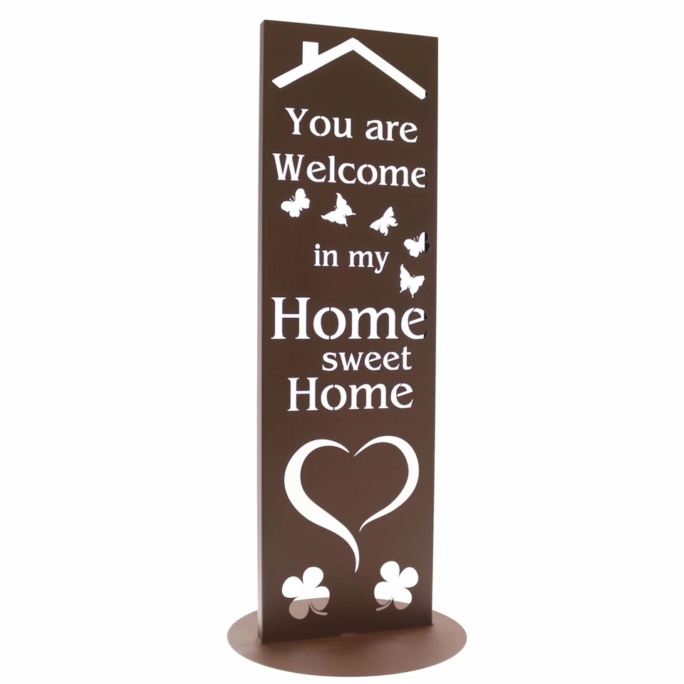 Gartenschild Edelrost Dekosäule " Home sweet Home " 100cm x 30cm - Bild 1 von 1