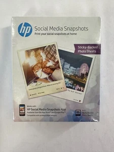 HP Social Media Snapshots App 25 4x5" Sticky-Backed Photo Sheets 2015 USA - New - Picture 1 of 2