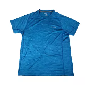 Camisa Eddie Bauer Para Hombre Rendimiento Medio Manga Corta Azul Freedry Correr Jog - Imagen 1 de 8