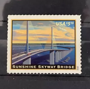 Scott #4649, $5,15 Posta Prioritaria Sunshine Skyway Bridge Emissione, VF Autoadesivo - Foto 1 di 1
