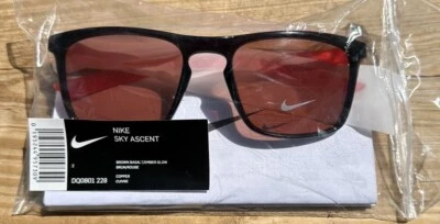 Очки солнцезащитные мужские Nike Sky Ascent медные линзы коричневая базальтовая пластиковая оправа - Изображение 1 из 2