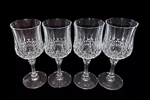 Set of 4 Vintage Cristal d'Arques Crystal LONGCHAMP Collection 6 oz Wine Glasses - Picture 1 of 7