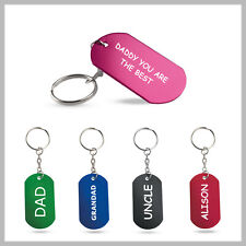 Personalised  Keyring plate Birthday Gift for Daddy Mum Dad Grandad New Home