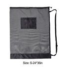 Sports Storage Ball Bag 1 Pcs 76*102cm/30*40in Black Mesh Cloth Multi-purpose