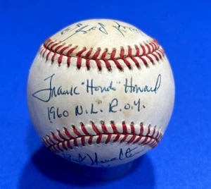 Multi-Signed OAL Ball Frank Howard "1960 ROY" Yasiel Puig, Showalter 11 Autos - Picture 1 of 6