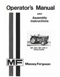 Massey Ferguson MF 205 MF 205-4 MF205 MF205-4 Manuale operatore proprietario trattore - Foto 1 di 1