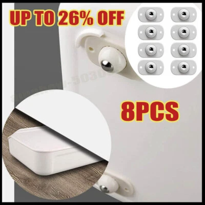 8PCS Ball Swivel Castors Steel Wheels Trolley Small Furniture Casters Roller New