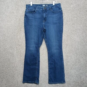 Lee Jeans Womens 36 Blue Deni Regular Fit Mid Rise Bootcut Stretch Western Retro - Picture 1 of 10