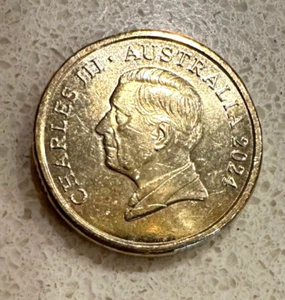 2024 Australian 2 Dollar Coin King Charles III Aboriginal Leader Circulated - Picture 1 of 2