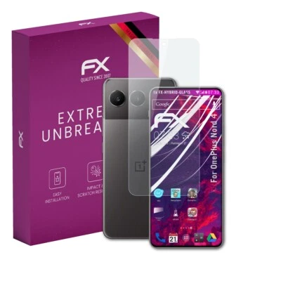 atFoliX Glass Protective Film for OnePlus Nord 4 Glass Protector 9H Hybrid-Glass - Image 1 of 4