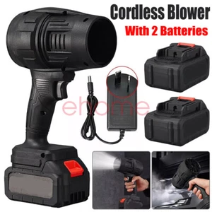 Cordless Blower Portable Handheld Electric Brushless Turbo Jet Fan w/2 Batteries - Picture 1 of 12