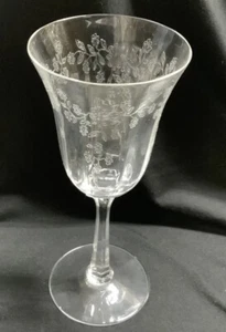 LENOX CASTLE GARDEN White Wine Goblets 6-3/4" Tall Etched Crystal Stemware - Picture 1 of 6