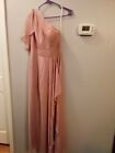 AW Bridal Gown Women's Sheer Pink/Nude Dress Sz 8 Maxi Dress Pre Owned