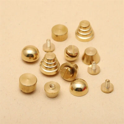 20pcs Leather Craft Solid Brass Screws Luggage Punk Nail Stud Rivet Accessories - Image 1 of 4