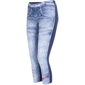 adidas Damen Denim 3/4 Tight Leggings Hose Fitness Capri Jeans Print Gr.XS