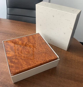 GENUINE VERY RARE BROWN BURLWOOD GIRARD PERREGAUX WATCH BOX W/ 3 CUSHIONS MP306 - Picture 1 of 18