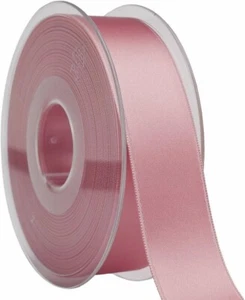 SATIN RIBBON | Dusty Pink | 25mm 25m Roll | Wedding Christmas Tree Gifts Bows - Picture 1 of 1
