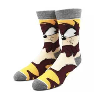 Calcetines Looney Tunes Tasmanian Devil (Taz) Crew - Divertido estilo de dibujos animados - Imagen 1 de 1