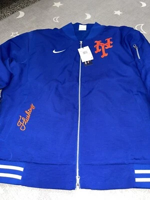 Jaqueta Bombardeiro New York Mets Nike Coleção Autêntica Dugout Zíper Completo XXL - Imagem 1 de 4