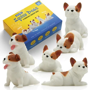 Dog Squishy Toys for Kids Set of 6 - Small Squishies for Kids, Cute Fidget Toys - Picture 1 of 6