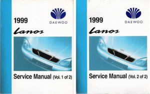1999 Daewoo Lanos OEM Factory Service Repair Maintenance Manual 2 Vol UPT000-800 - Picture 1 of 1