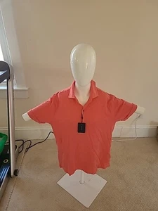 MASSIMO DUTTI Poloshirt Herren Rot Rosa Größe L Large Baumwolle Regular Fit - Bild 1 von 6