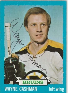 Wayne Cashman signed 1973-74 Topps card Boston Bruins autograph - Picture 1 of 1