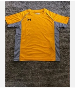 NWT Under Armour T-Shirt Youth XS Yellow YXS Kids 45-55 lbs Sports Tee - Picture 1 of 3