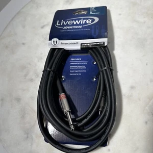 Livewire Advantage Interconnect Dual Cable 1/4" TS Male to 1/4" TS Male 10ft Blk - Picture 1 of 4