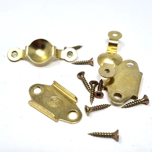 Cheval Mirror Movement Swivel Bracket Hinge Dressing Table Brass Plated CEN008 - Picture 1 of 3