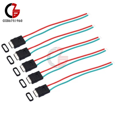 2 Pin USB 3.1 Type-C Connector Welding Wire Waterproof Female Socket Charging - Image 1 of 4