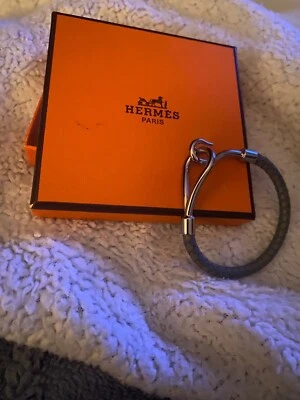 pulsera tamaño pequeño plata y gris Hermes  Foto 1 de 4