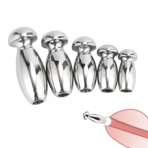 Male Stainless Steel Metal Urethra Penis Plug Hollow Urethral Sounding Sex Toy - Picture 1 of 9