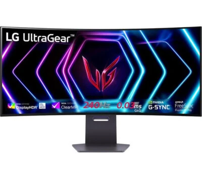 LG 39GS95QE 39" OLED MONITOR ULTRAGEAR GAMING QUAD HD CURVED BLACK 1440P HDMI - Image 1 of 4